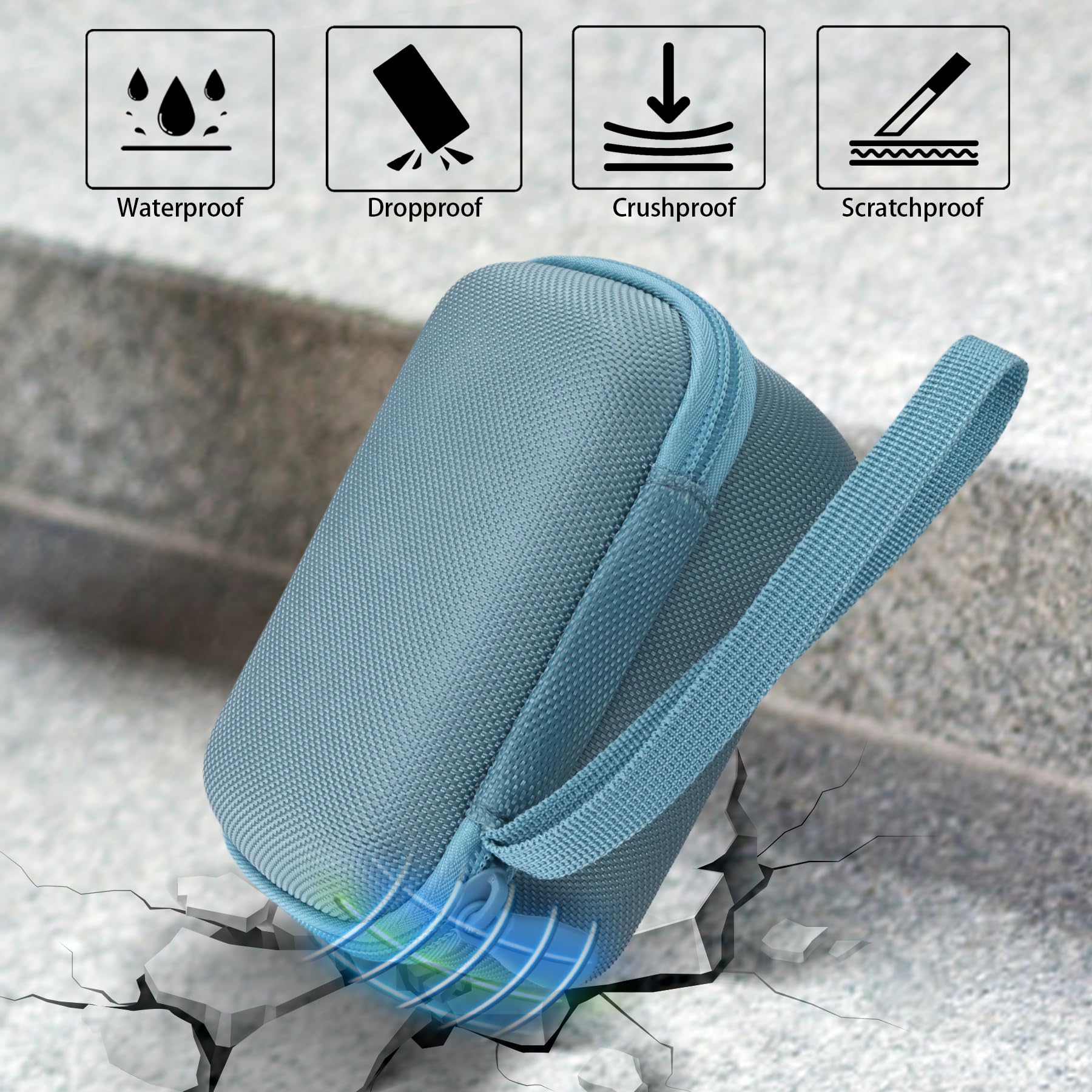 Aenllosi custodia MagFlow Qi2 25W 15W blu EVA rigida