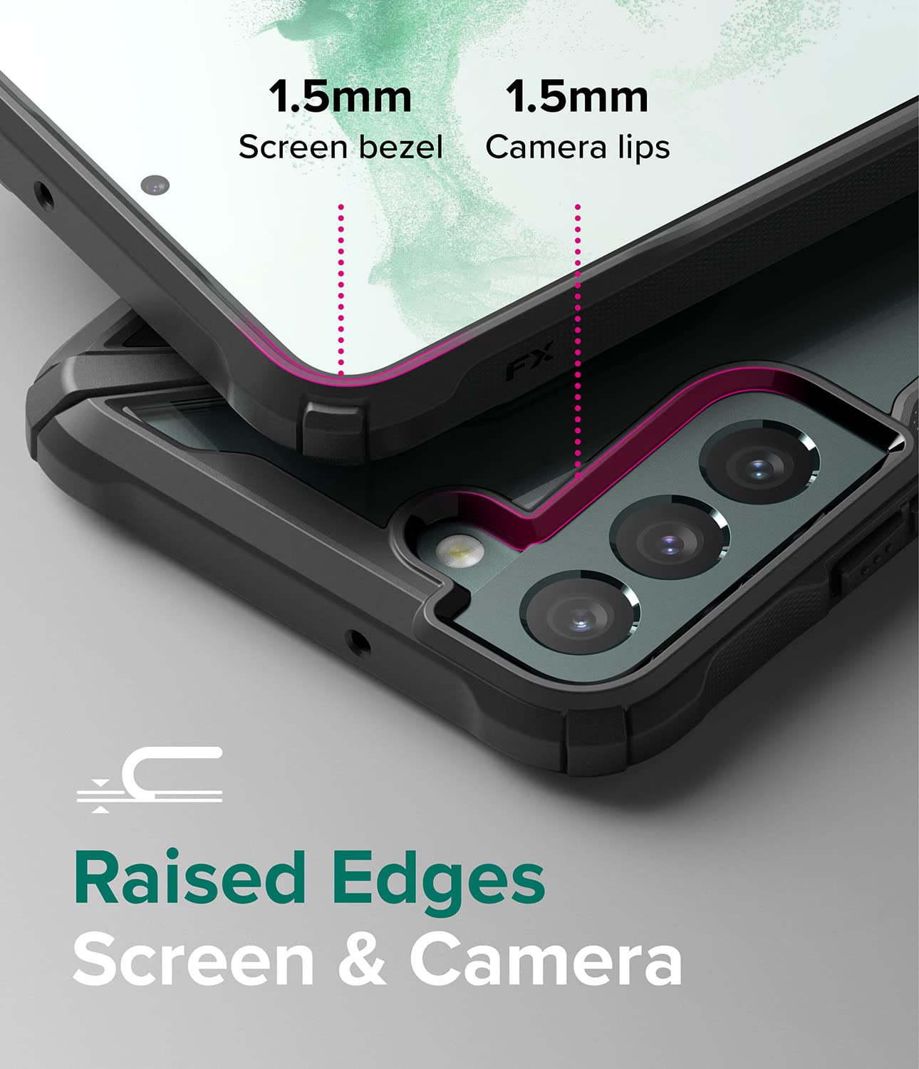 Ringke Fusion-X cover Galaxy S22 5G camo black antiurto