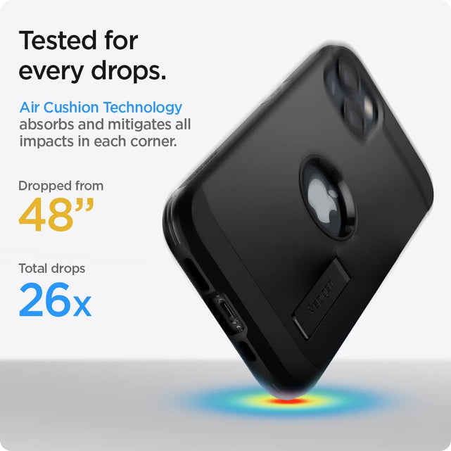 Redpepper iPhone 13 Cover Corazzata Extreme Nera Stand