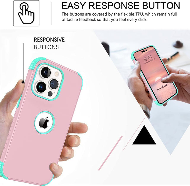 Redpepper iPhone 14 Pro Max Cover Rugged Rosa Donna