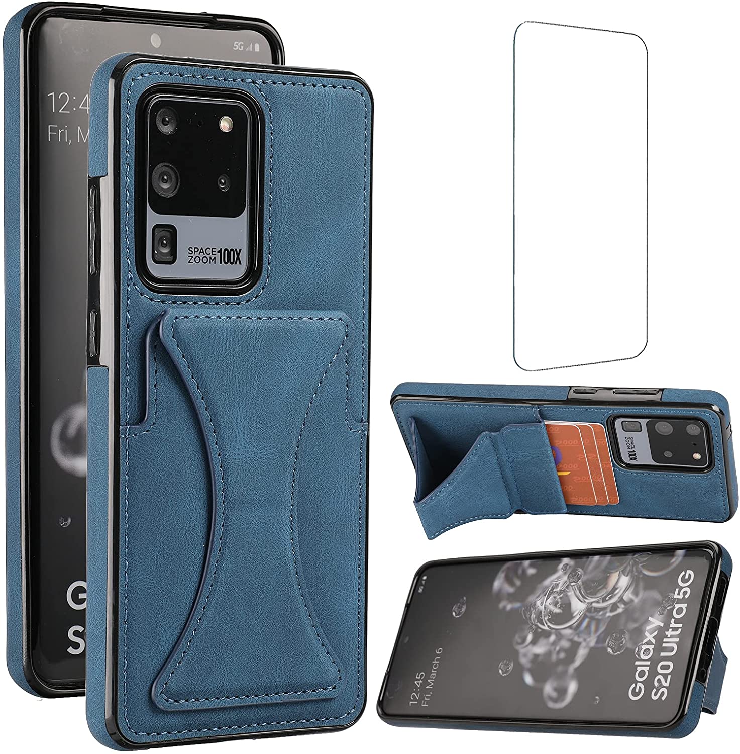 Redpepper Galaxy S20 Ultra cover anello stand portacarte nera