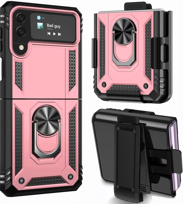 Redpepper Galaxy Z Flip 4 custodia kickstand viola antiurto