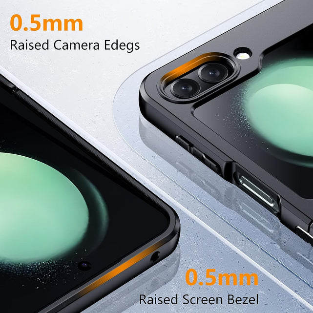 Redpepper Z Flip 5 Cover Nera Sottile in TPU
