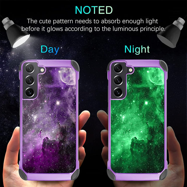 Redpepper Galaxy S22 custodia slim glow fosforescente nebula