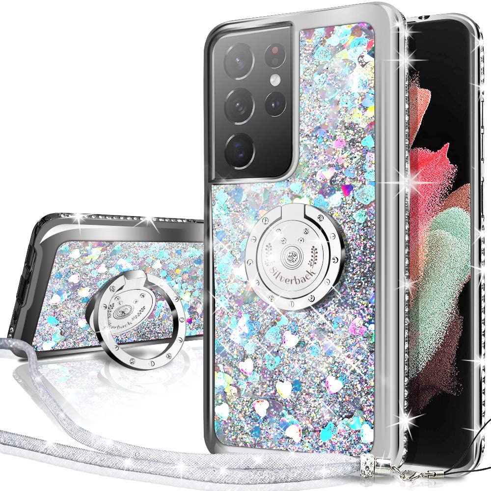 Redpepper Galaxy Cases S21 Ultra custodia glitter liquido rosa
