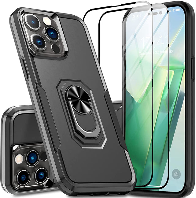 Redpepper Apple Cases iPhone 14 Cover Anello Stand + Vetri