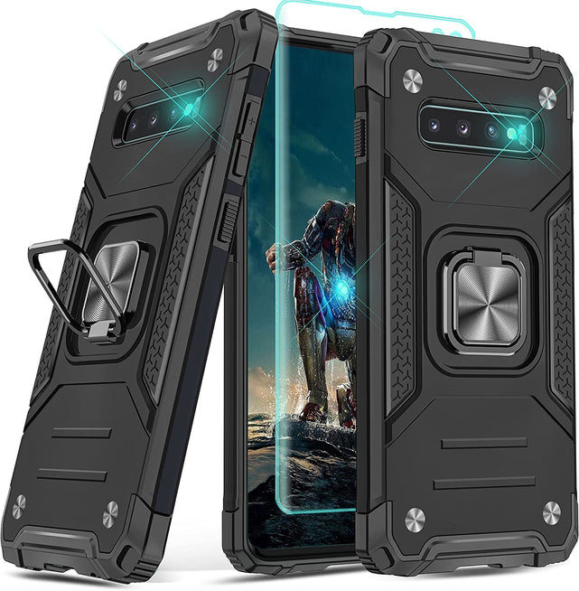 Redpepper Galaxy S10 Plus Cover Antiurto con Stand Metallo