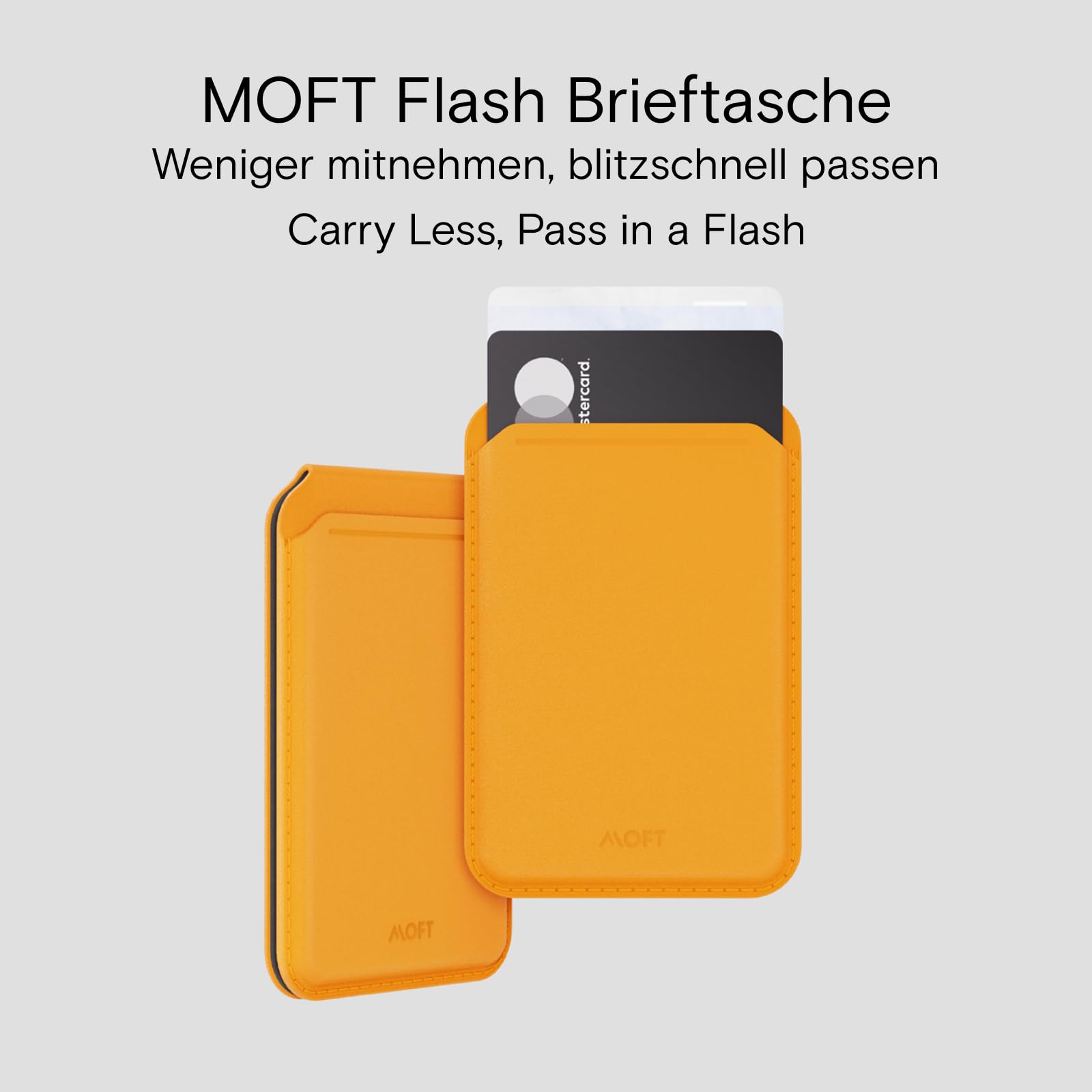 MOFT Snap portafoglio MagSafe giallo pelle vegana 2 carte