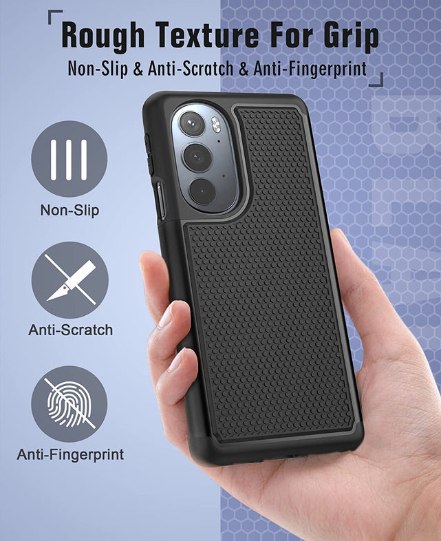 Redpepper Motorola Edge Plus cover nero antiurto doppio strato