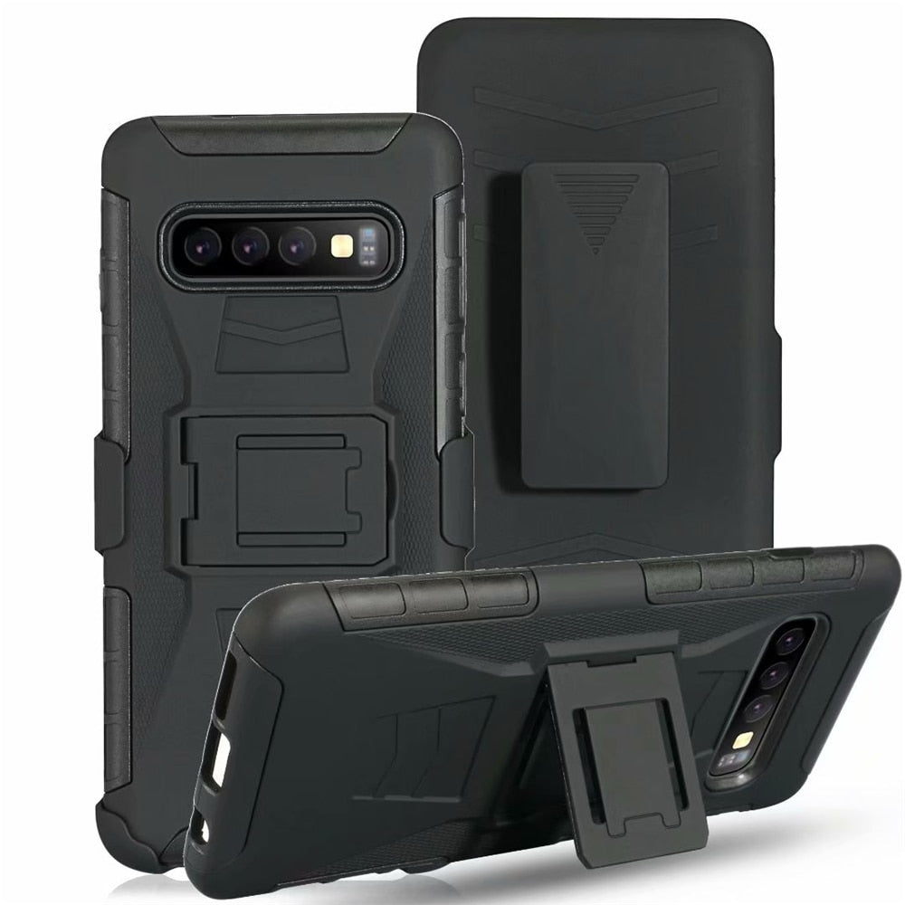 Redpepper Galaxy S10e Cover Armor Nera Clip Cintura