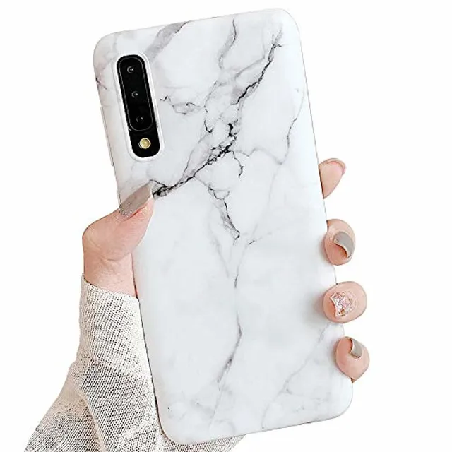 Redpepper Galaxy A70 cover marmo bianco slim TPU