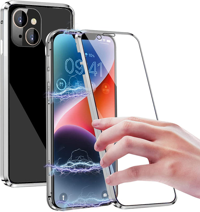Redpepper Apple Cases cover vetro iPhone 14 trasparente magnetica