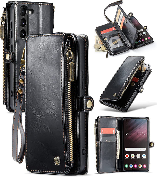 Redpepper Galaxy S23 cover portafoglio pelle zip 10 carte