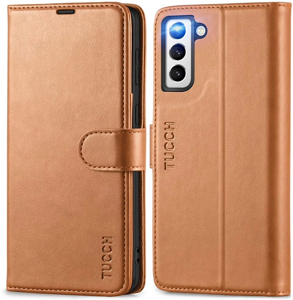 Redpepper Galaxy S21 Plus Custodia Portafoglio Pelle Nero Antiurto