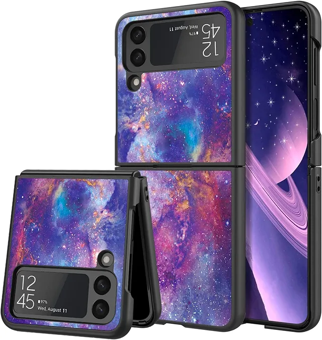 Redpepper Galaxy Z Flip 4 5G custodia viola nero fosforescente