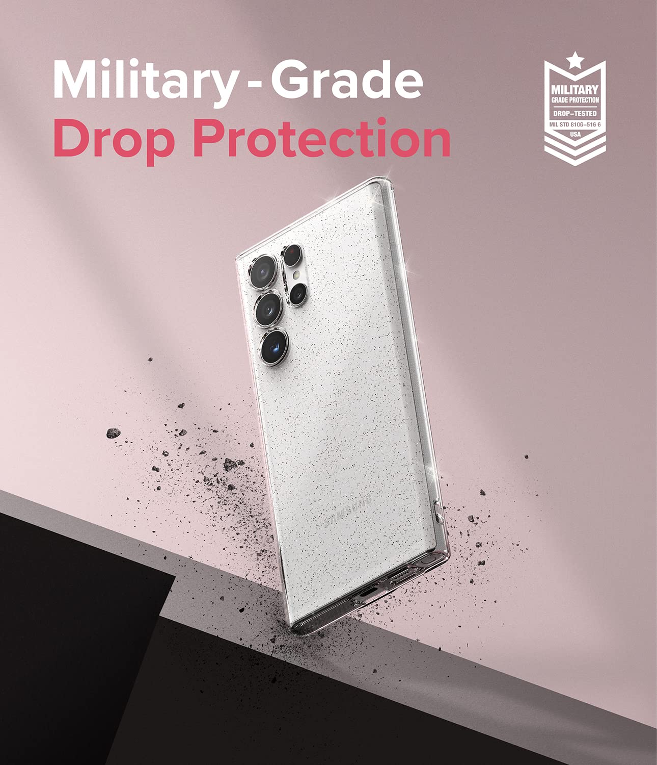 Ringke Air cover Samsung S22 Ultra TPU Glitter Clear