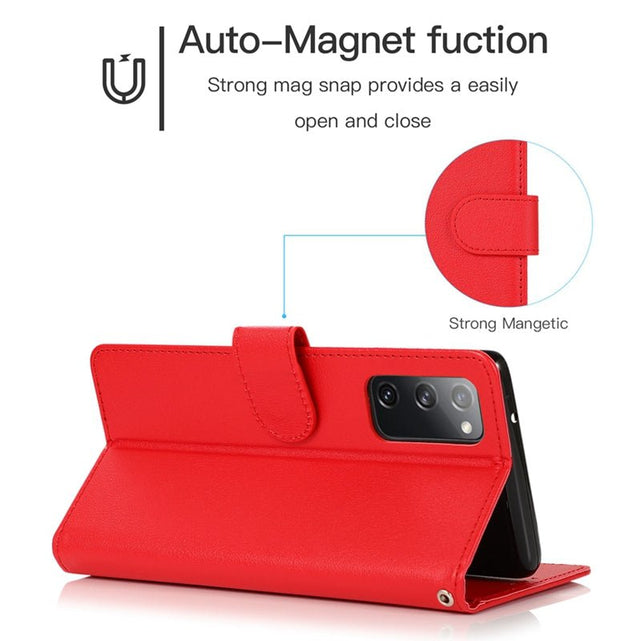Redpepper Galaxy S21 Plus cover portafoglio pelle nera carte