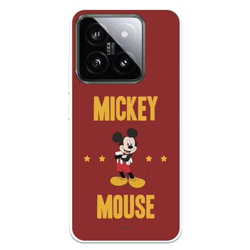 La Casa de las Carcasas Xiaomi 14 custodia Mickey sfondo rosso