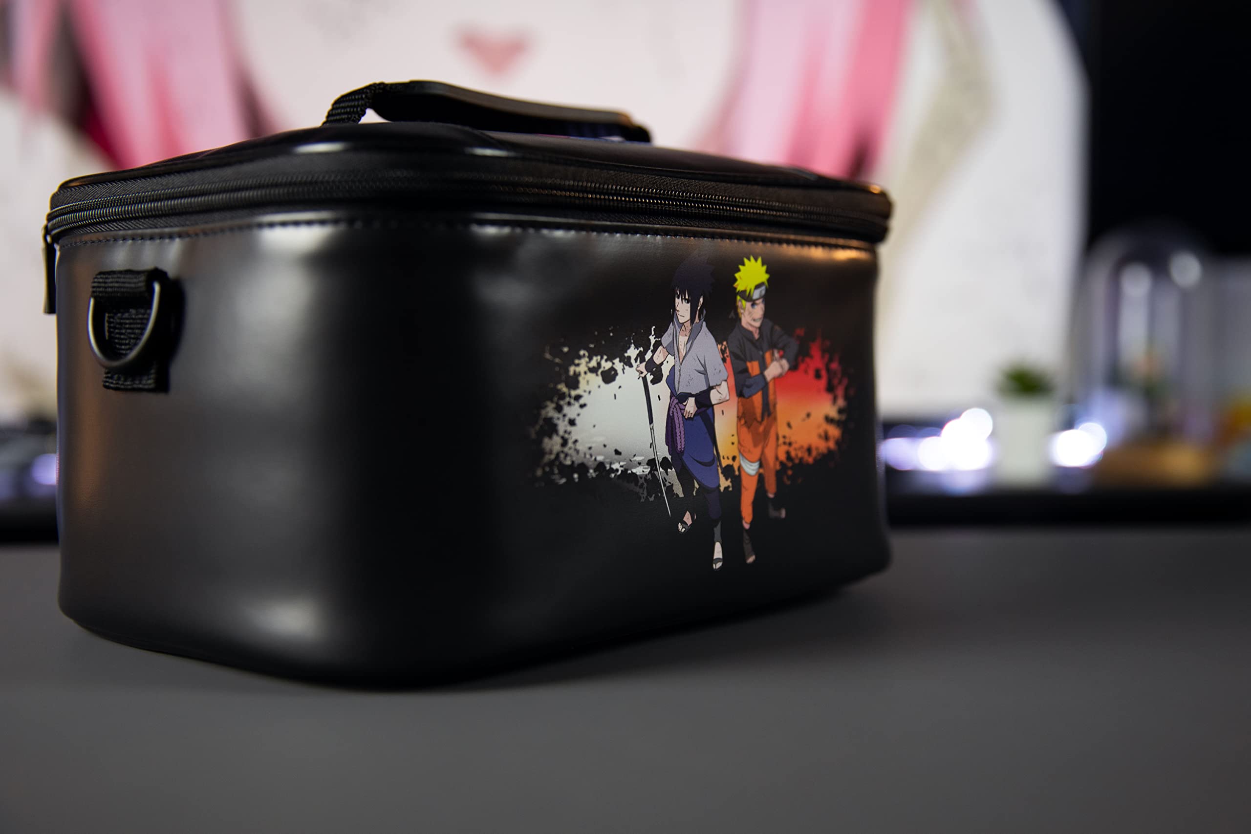 Konix Naruto Shippuden Borsa Switch Nero Naruto e Sasuke