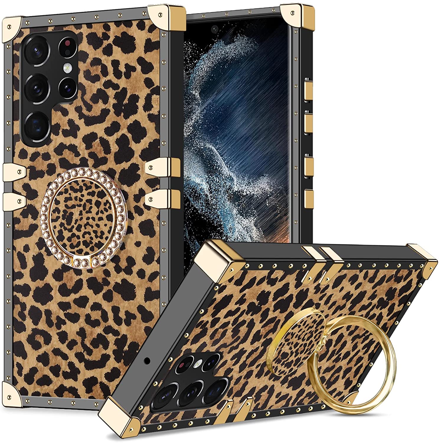 Redpepper S22 Ultra cover anello kickstand quadrata