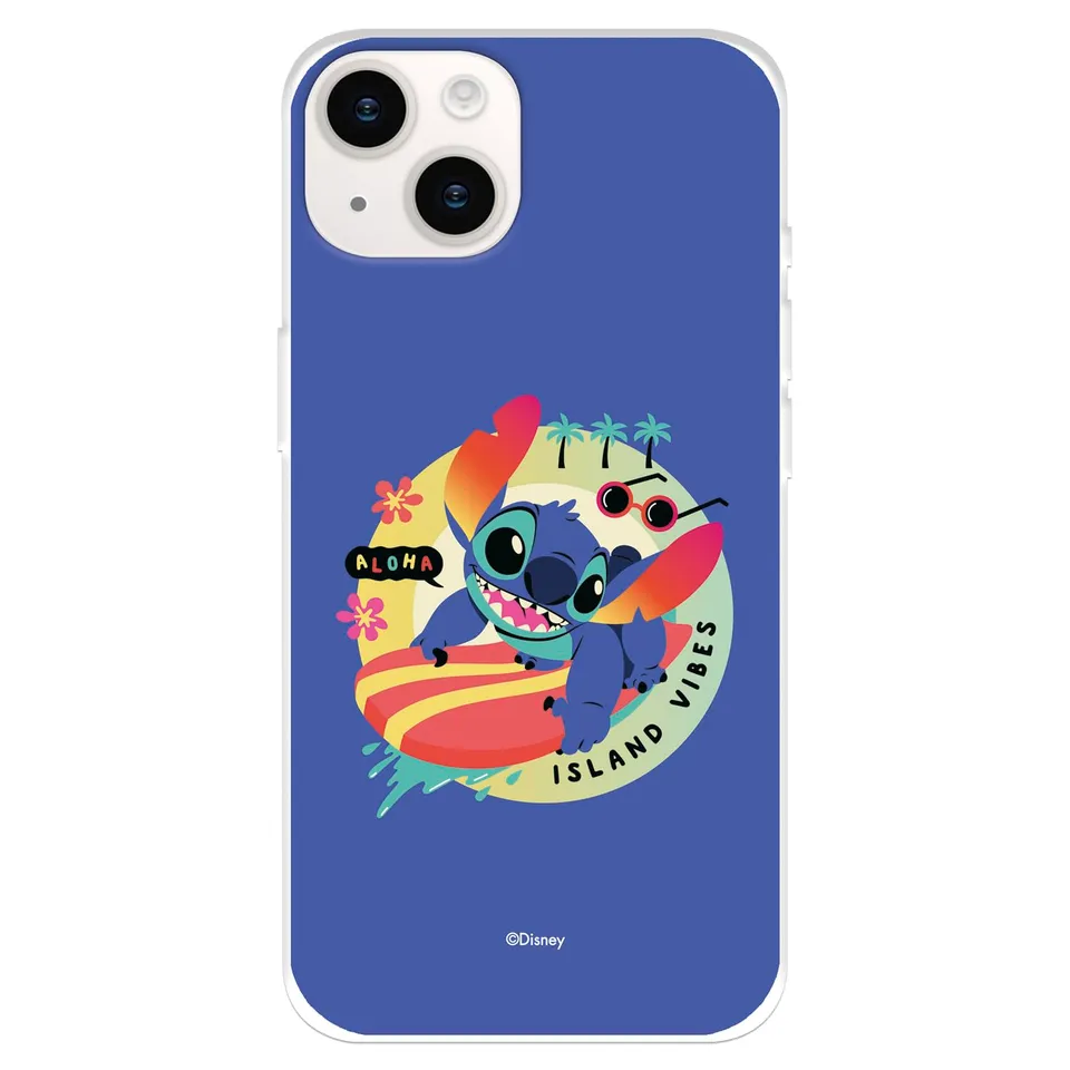 La Casa de las Carcasas Stitch custodia iPhone 15 Plus sfondo blu