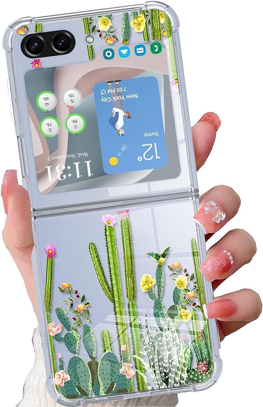 Redpepper Galaxy Z Fold 5 Cover Fiori trasparente slim