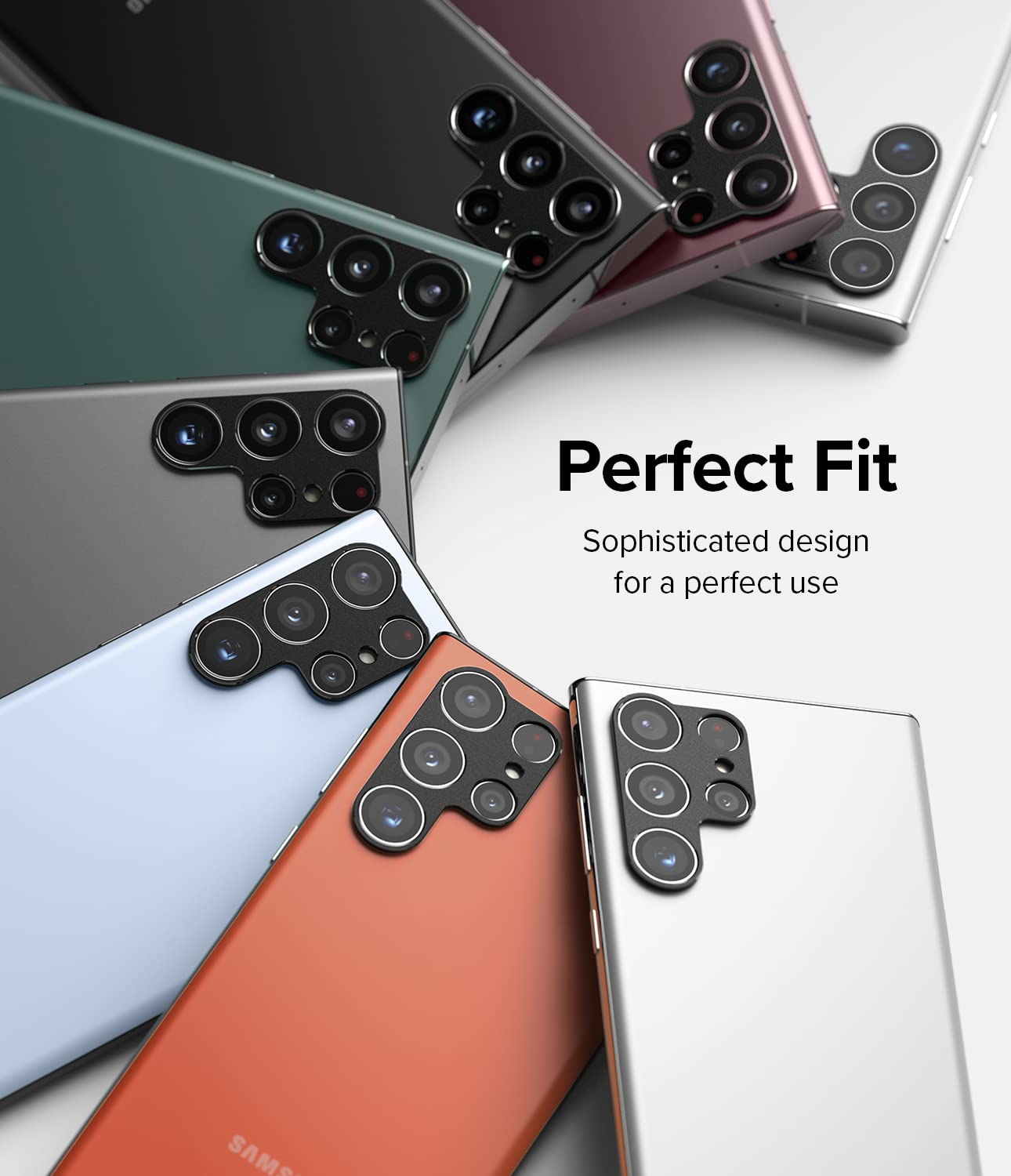 Ringke Camera Styling protezione fotocamera Galaxy S22 Ultra nero alluminio