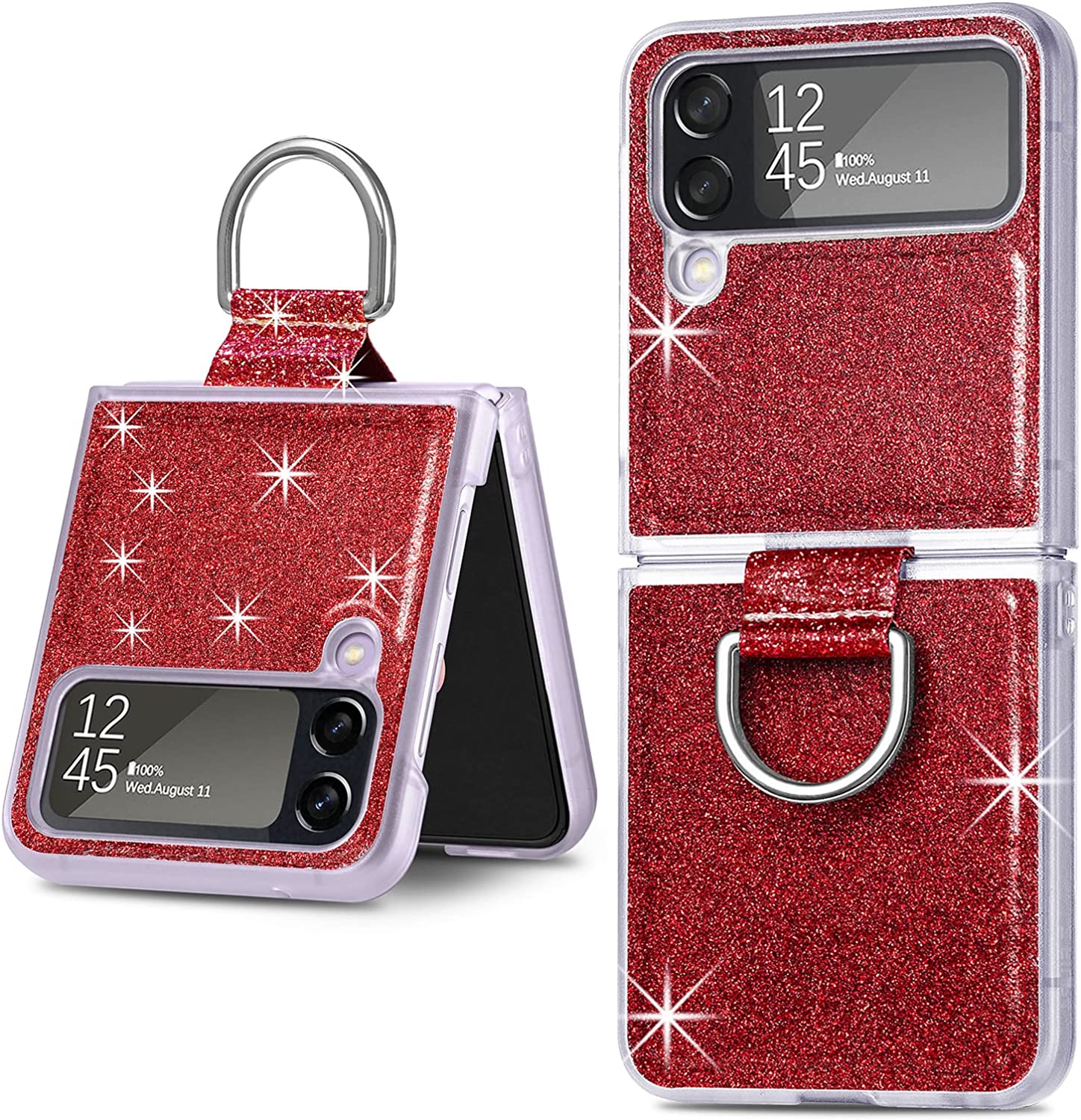 Redpepper Galaxy Z Flip 4 cover pelle oro glitter