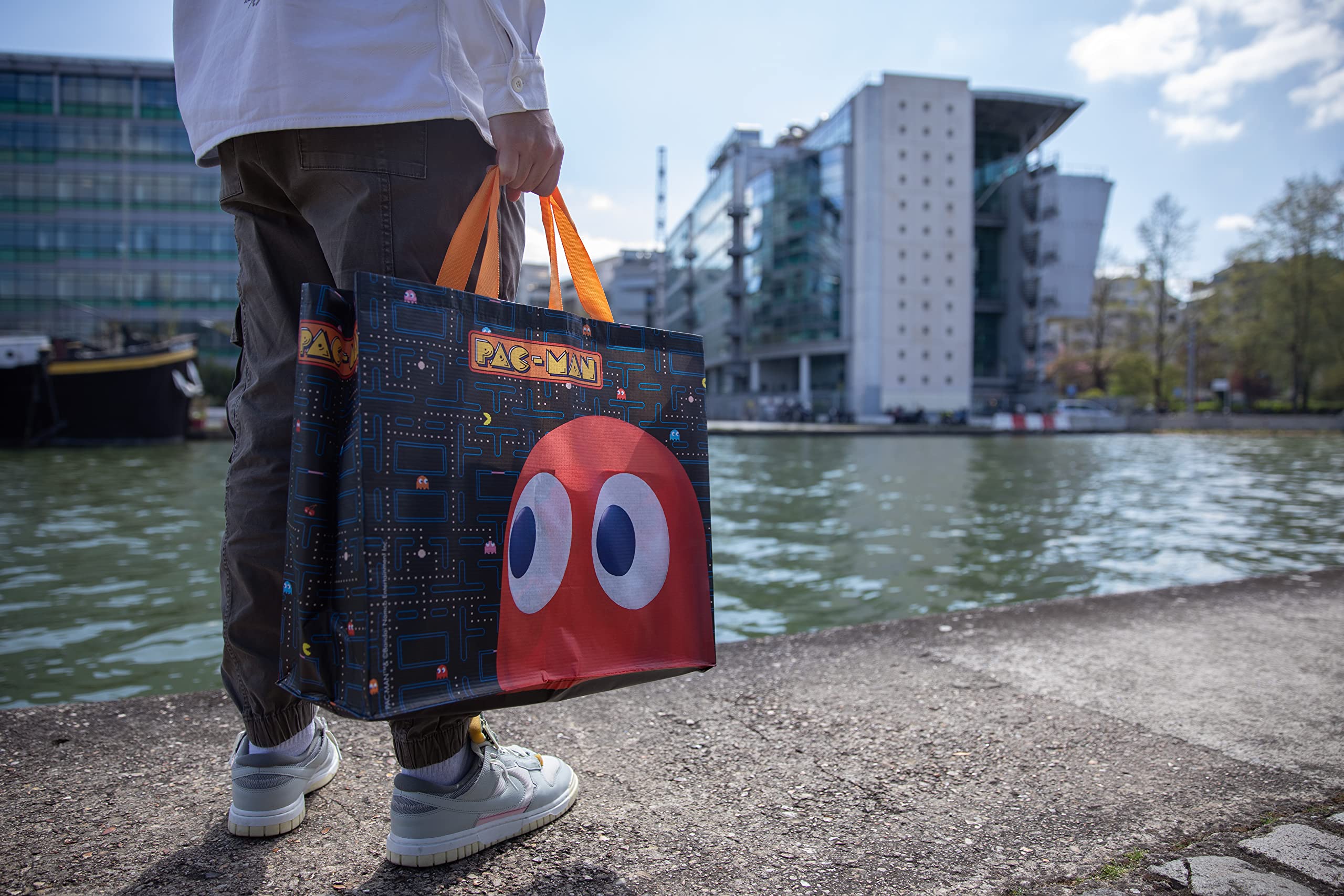 Konix Pac-Man Borsa Spesa 40x45x20 cm Riciclata