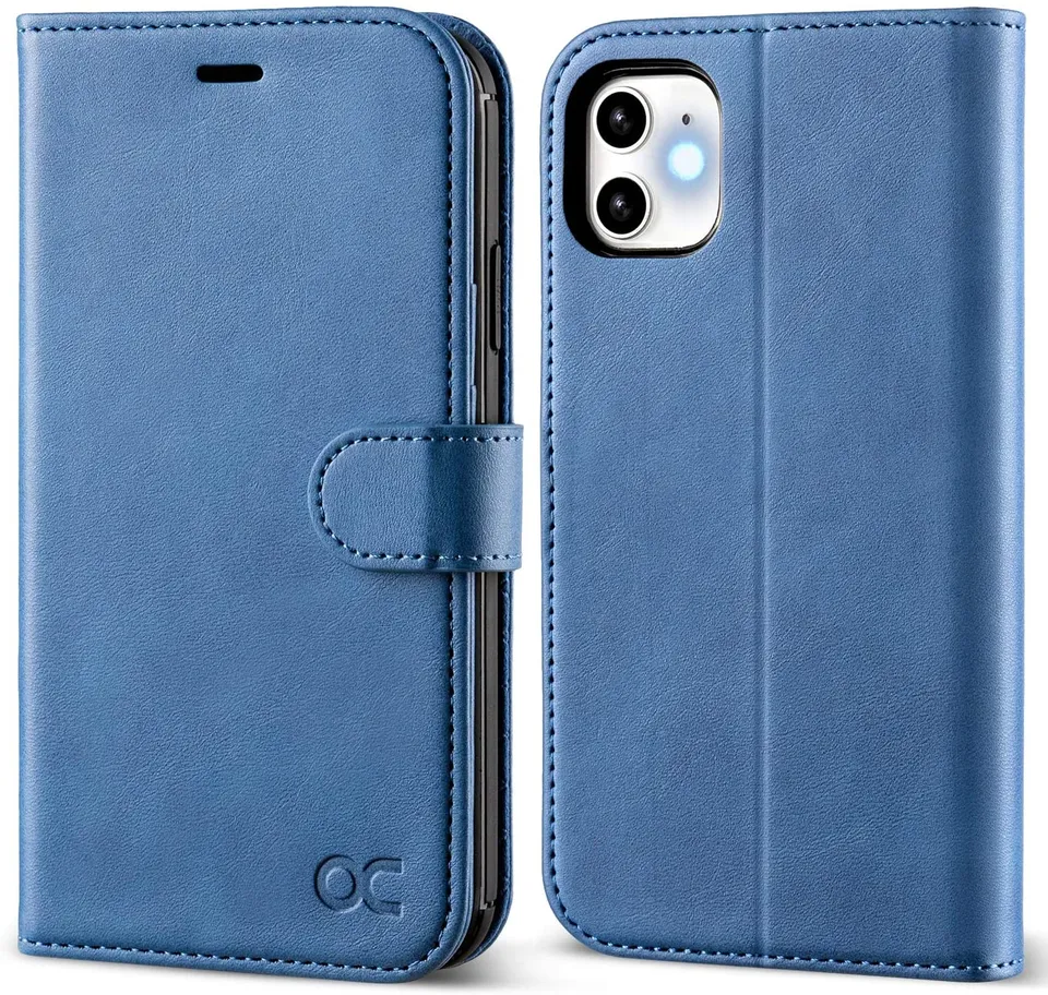 Redpepper iPhone 11 cover portafoglio pelle stand nero