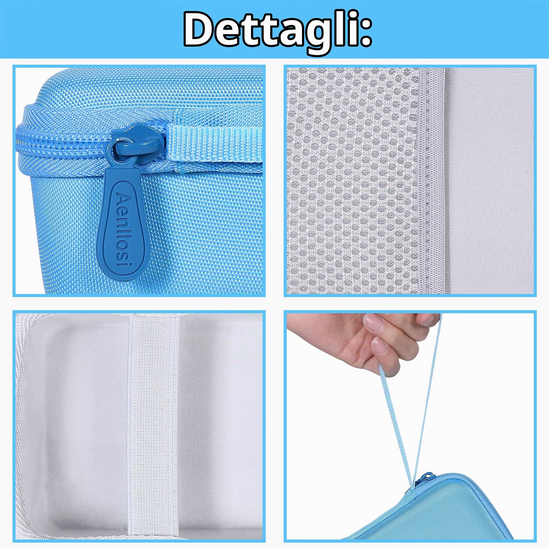 Aenllosi Camera Case custodia fotocamera bambini blu EVA