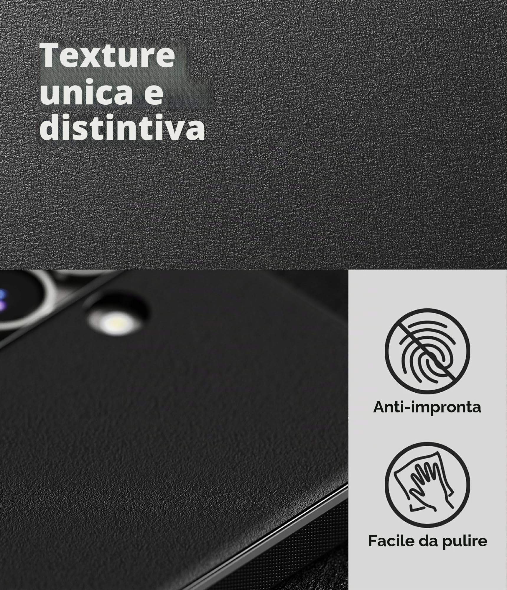 Ringke Onyx Galaxy S25 cover TPU nera anti-impronta