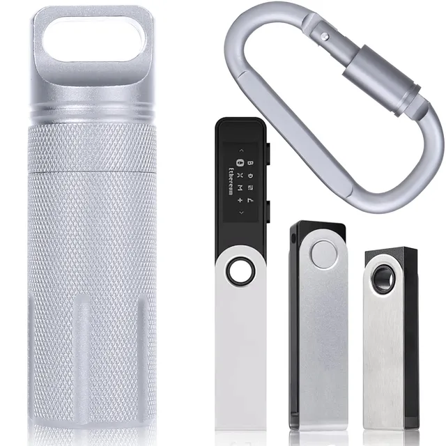 Aenllosi SSD Case custodia alluminio Ledger Nano S bianco antiurto