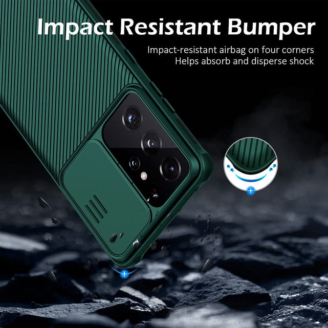 Redpepper Galaxy Cases S21 Ultra cover verde copri fotocamera