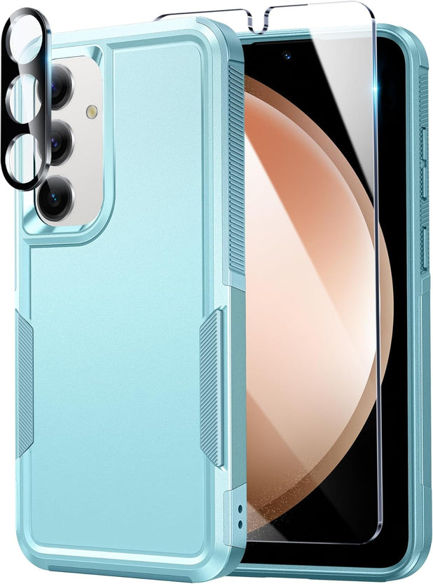 Redpepper Galaxy S25 Cover Corazzata Blu Navy Doppio Strato Vetro
