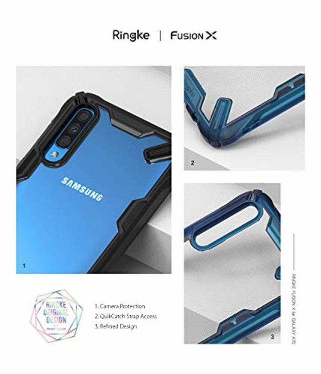 Redpepper Galaxy A70 custodia trasparente nera 6,7"