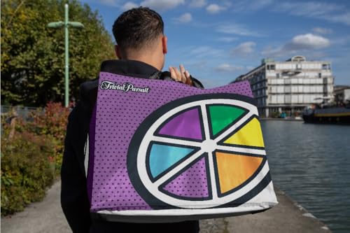 Konix Trivial Pursuit borsa spesa viola 40x45x20 cm riciclata