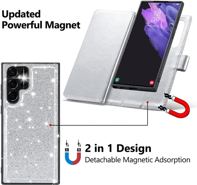 Redpepper Galaxy S22 Ultra Cover Portafoglio 9 Slot