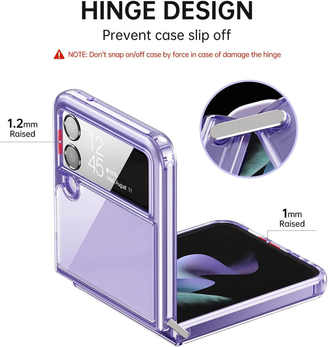 Redpepper Galaxy Z Flip 4 cover trasparente viola slim 5G