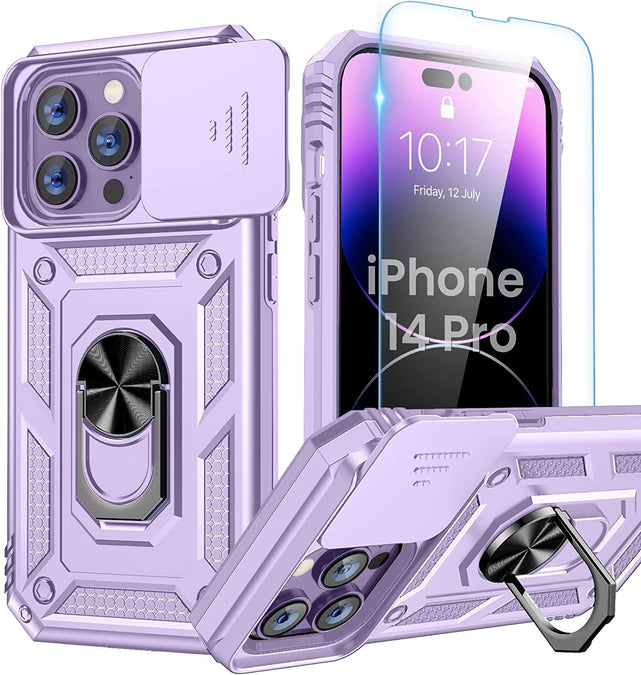 Redpepper iPhone 14 Pro Cover con Coprilente e Anello Stand