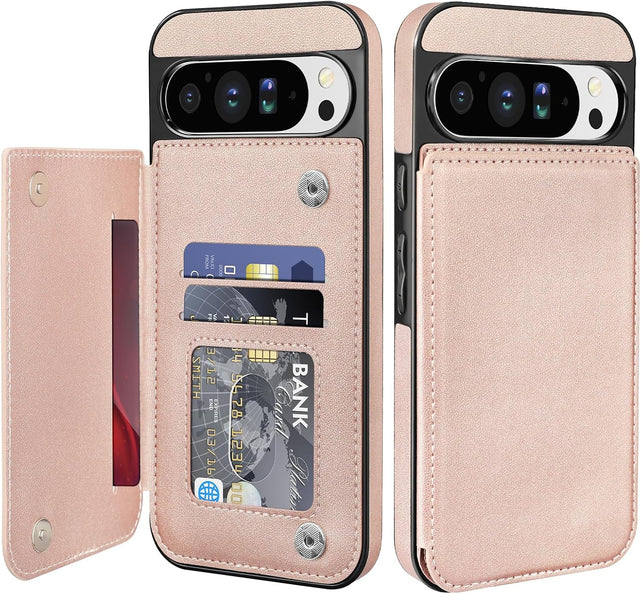 Redpepper Pixel 10 Pro XL cover portafoglio pelle nera con 3 carte