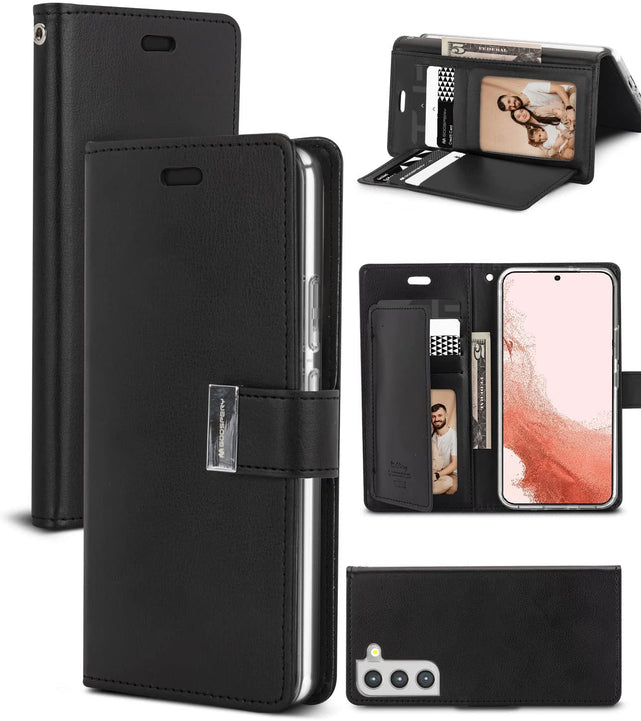 Redpepper Galaxy Cases S22 Plus Flip Cover pelle 6 carte