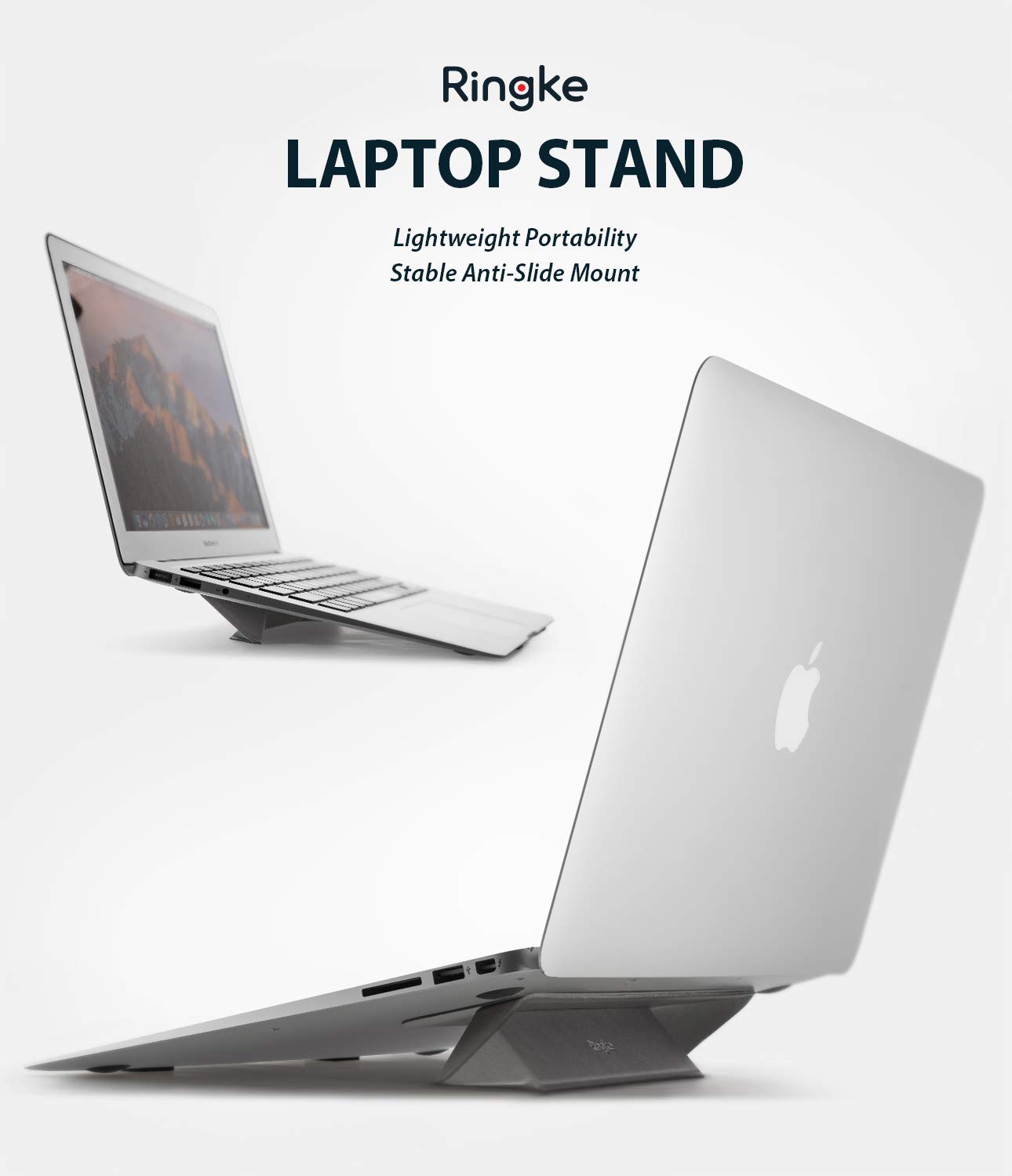 Ringke Stand Supporto Laptop Grigio Adesivo Sottile