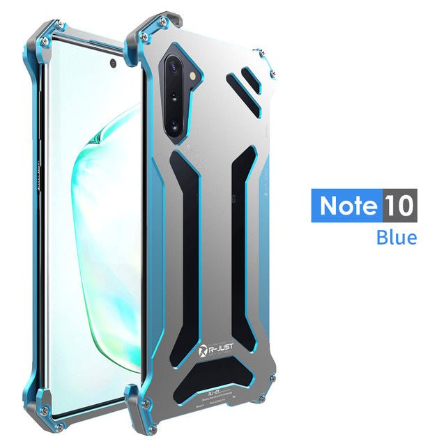 Redpepper Note 10 Plus bumper alluminio blu antiurto