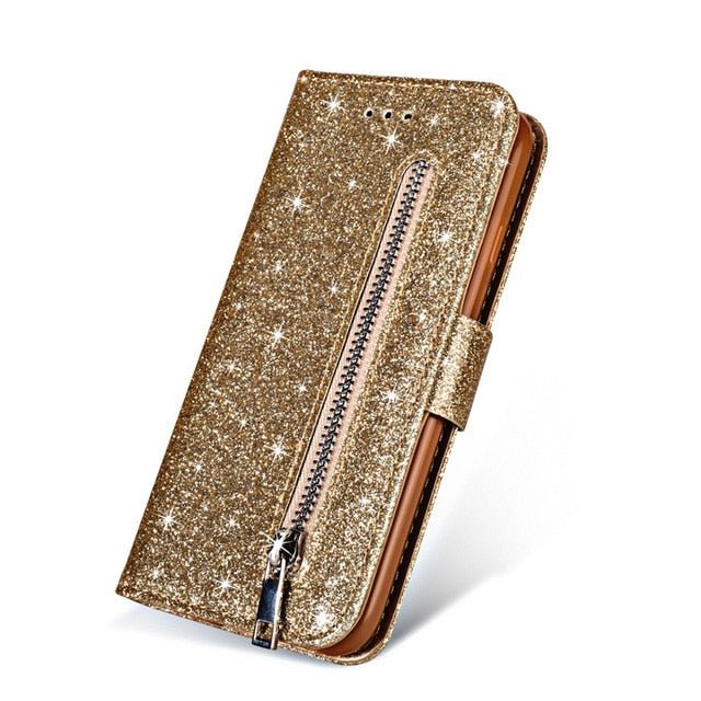 Redpepper Galaxy S10 Plus cover portafoglio glitter carte