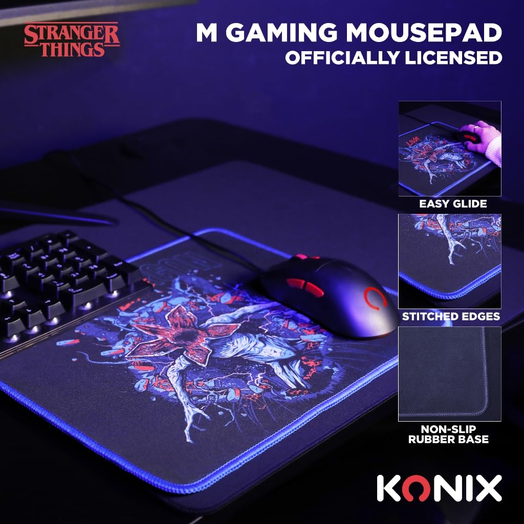 Konix Stranger Things Tappetino Mouse 32x27 cm Demogorgon