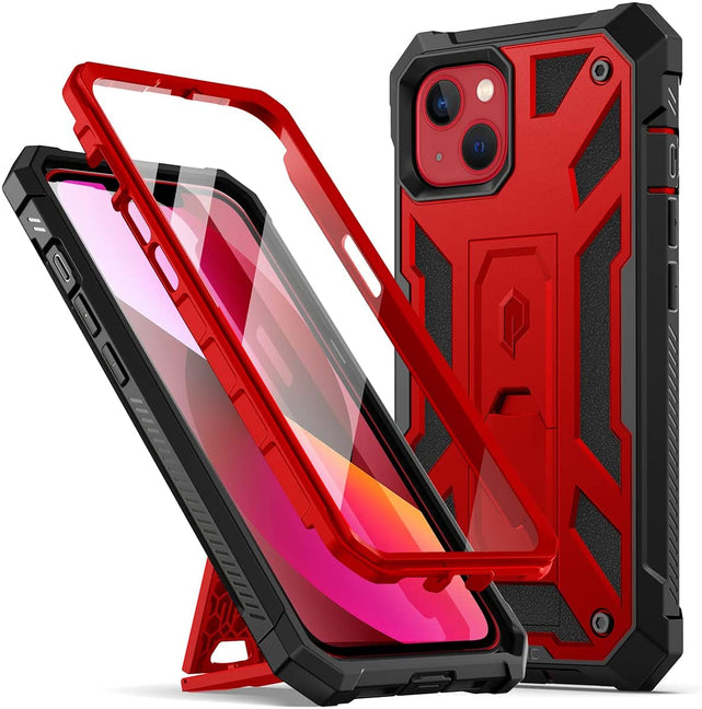 Redpepper Apple Cases iPhone 13 cover pelle con stand e vetro