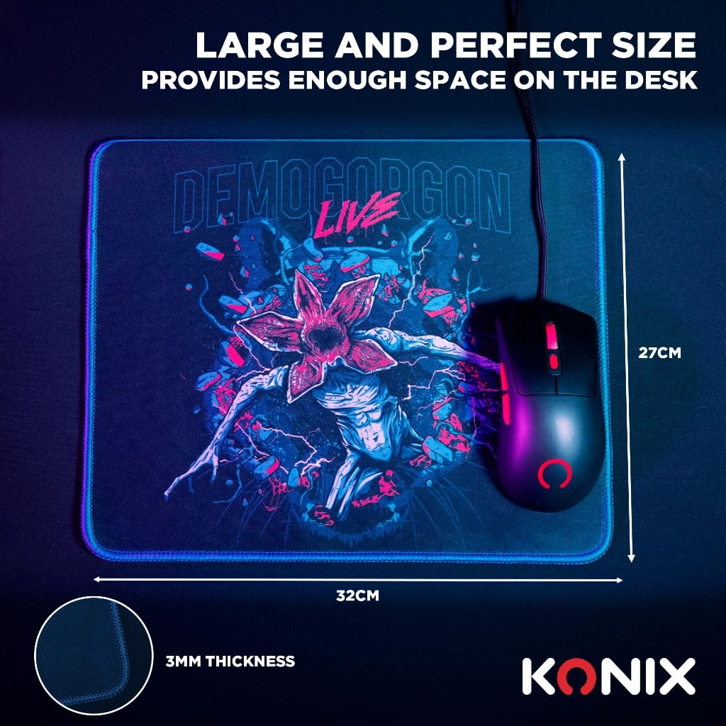Konix Stranger Things Tappetino Mouse 32x27 cm Demogorgon