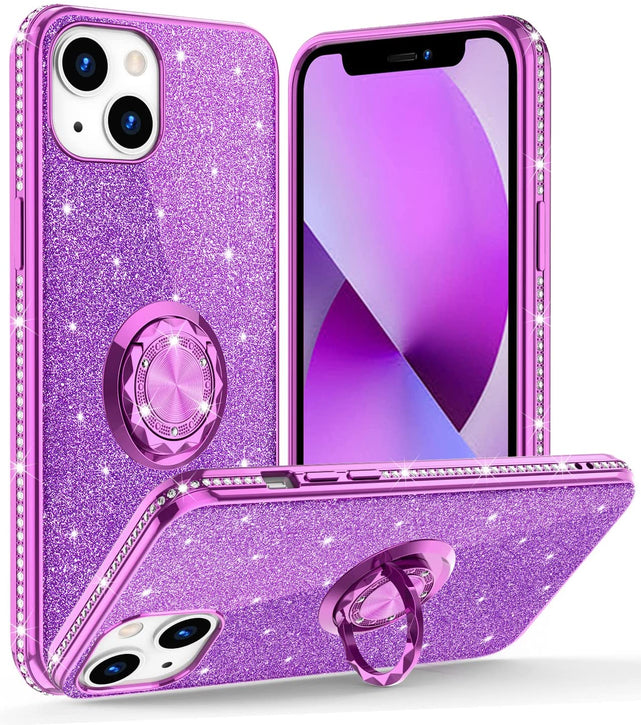 Redpepper Apple Cases iPhone 13 cover glitter con anello