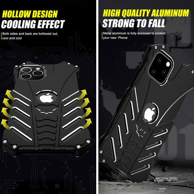 Redpepper iPhone 11 Bumper Cover metallo alluminio nera 6.1 antiurto